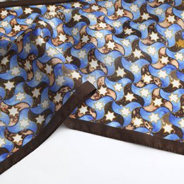 Silk Square Scar for Women Brown