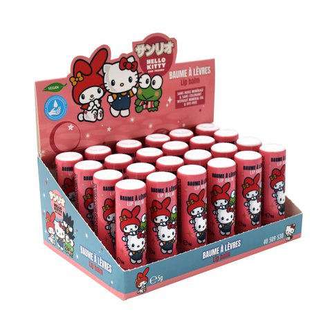 😍Hello Kitty and Friends, Lippenpflege, Duftend, Erdbeere, Feuchtigkeitszufuhr, Kinder, Vegan, 5 g, TAKE CARE