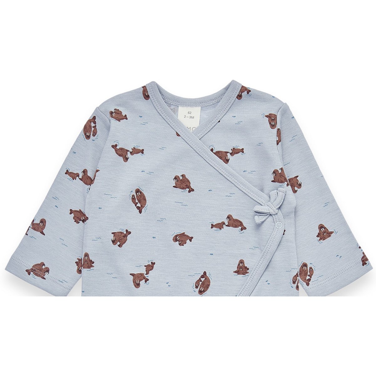 Pyjama 1 stuk. - Interlock slubgaren blauw