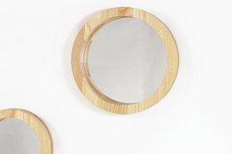 Spiegel-Set, Holz-Wandspiegel-Set 3-tlg