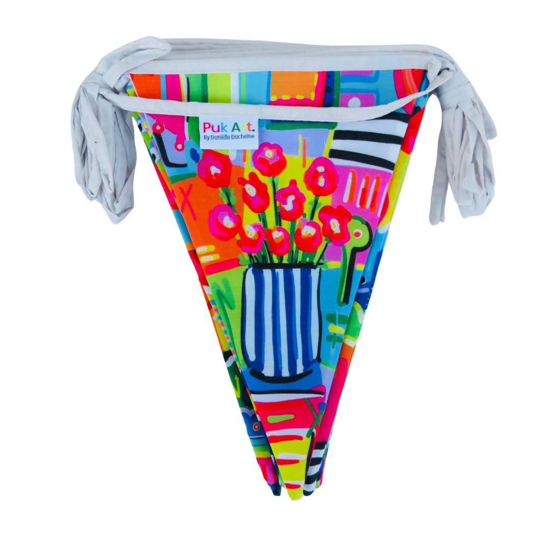 Puk Art® | Stoffen Slinger | Pop Art | Dubbelzijdig • 12 meter