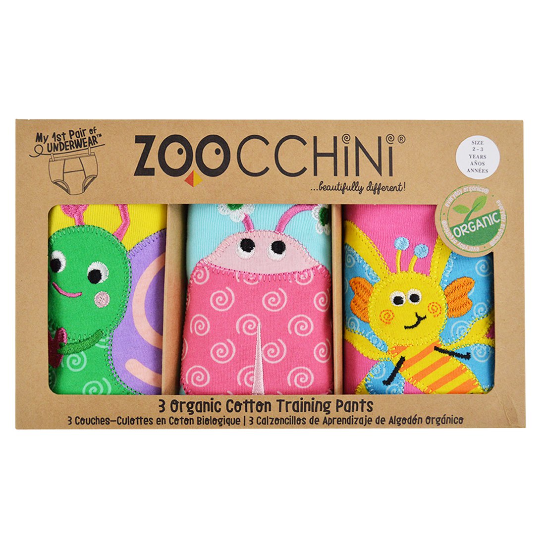 Zoocchini oefenbroekjes fille Créatures de jardin 2-3 ans