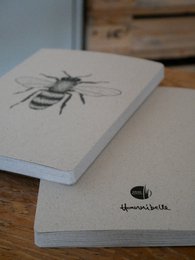 Graspapier Notizbuch Biene