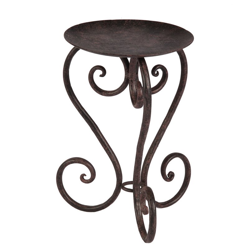 Candlestick 20 cm antique brown