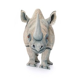 Tarjeta de animal 3D "Rhino", tarjeta de felicitación