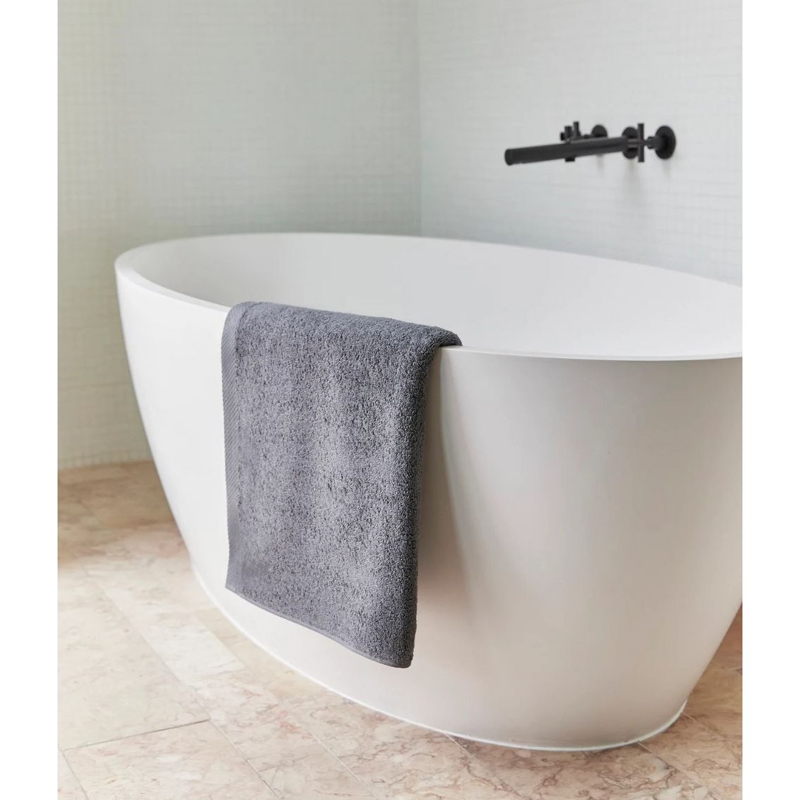 Badetuch Luxus Grau
