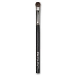 Makeup brush with a long, tapered bristle head for precise eyeshadow application. Durable, high-quality synthetic bristles provide smooth, even coverage. Ideal for blending and shading eyeshadows.