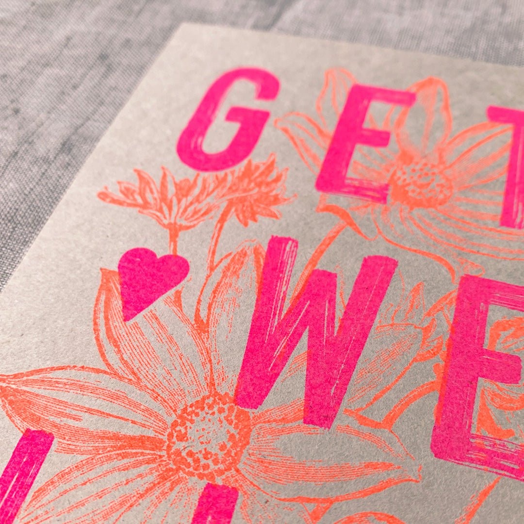 Postcard / Get well soon / eco paper