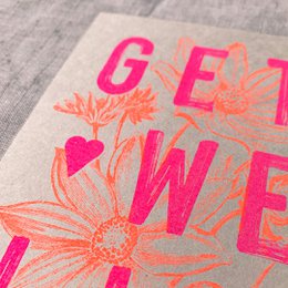 Postcard / Get well soon / eco paper