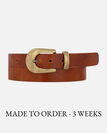 MADE TO ORDER Annie | Classic Belt with Statement Gold Buckle
