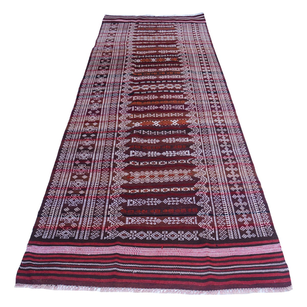 Baluch Soumak donkerbruin vintage vloerkleed