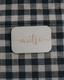 Herrin/Meister/Nanny Grußkarten aus Holz