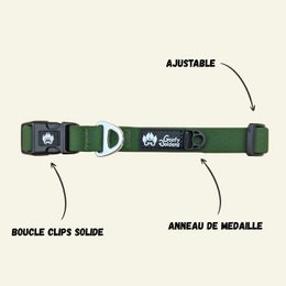 Waterproof collar Khaki green