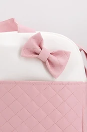 Sac de maternité matelassé pour bébé avec nœud, bleu