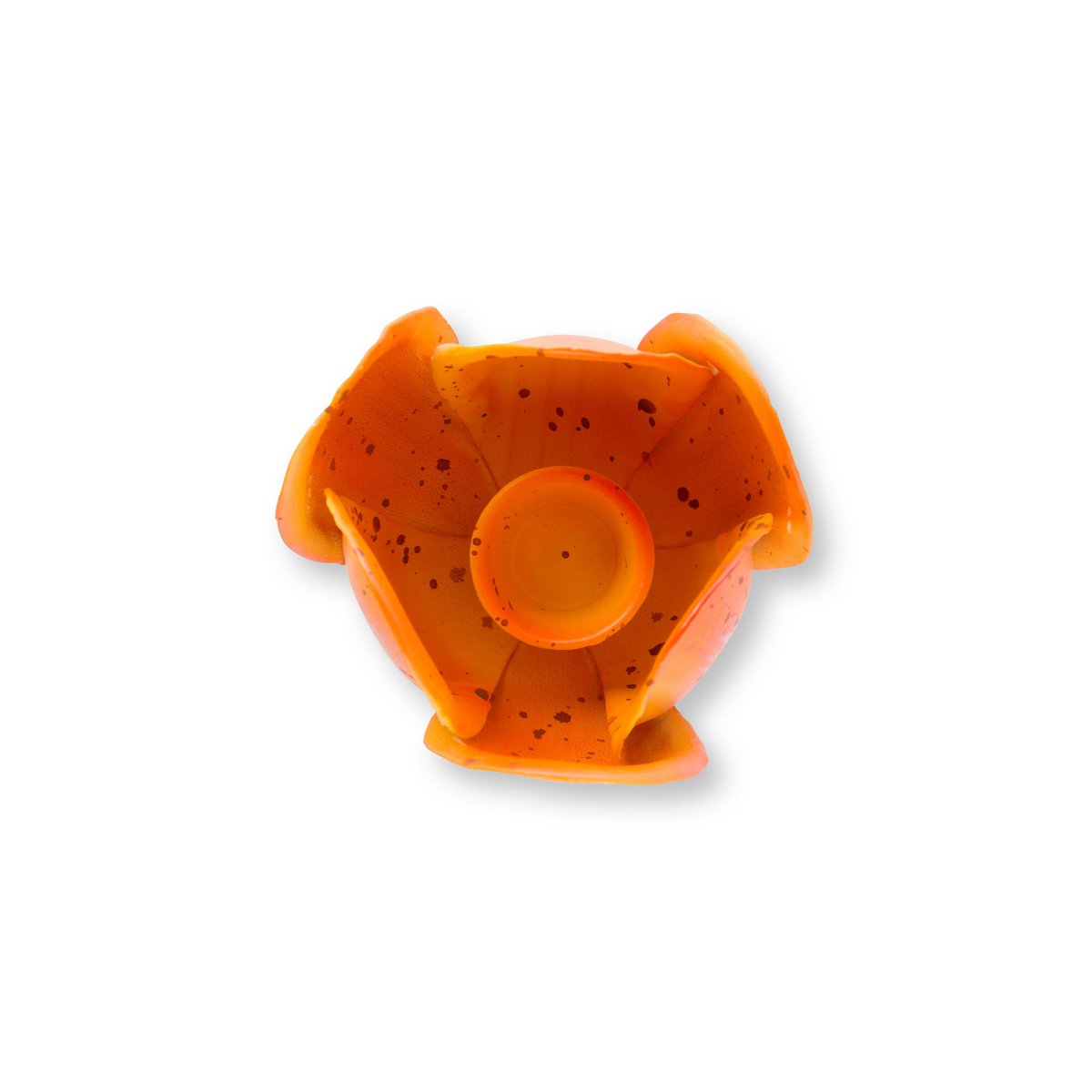 Candle Holder Metal Tulip Orange 21cm