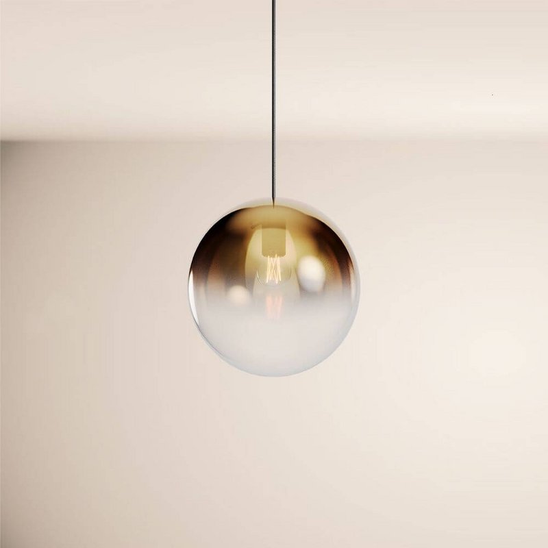 s.luce Orb sfera di vetro lampada da galleria 500cm sospensione nero