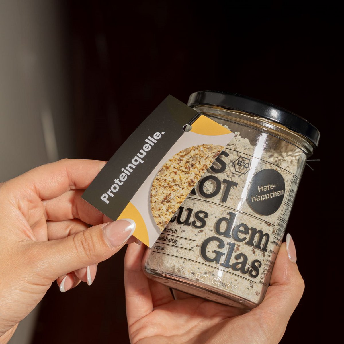 Bio-Brotbackmischung im Glas "Haferhäppchen" (200 g)