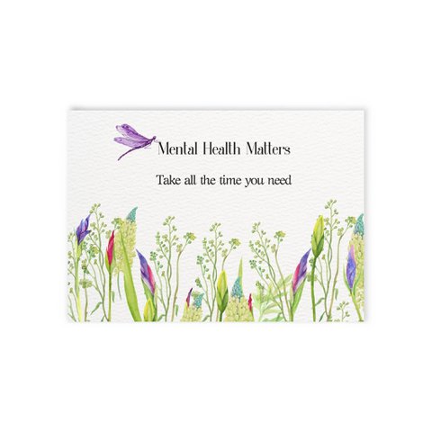 Australia - Watercolor "Take Time" Mental Health Matters Art Print