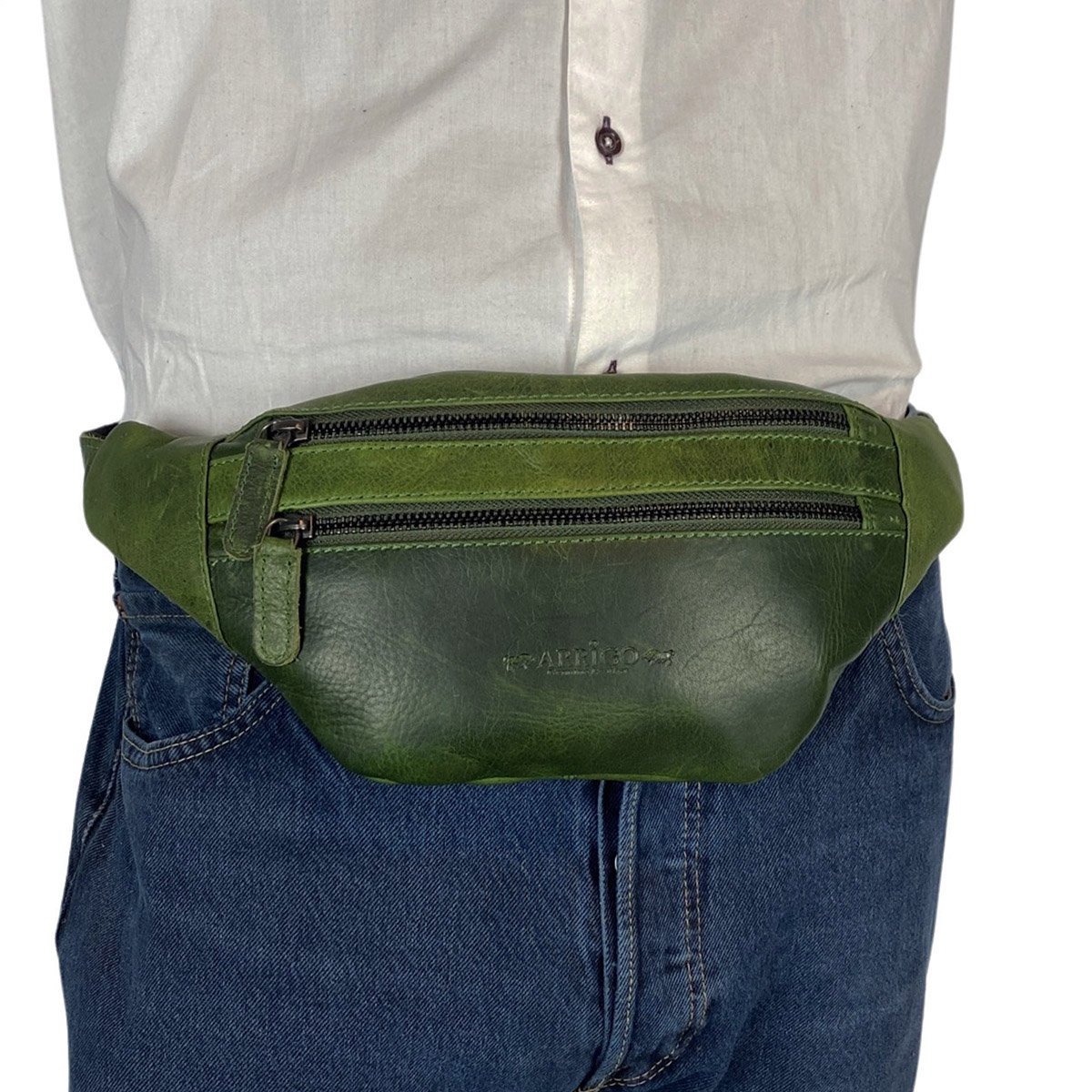 Taljetaske Læder - Fanny Pack Læder - Pouch Taske i 6 farver læder - Læder Belly Bag - Unisex model