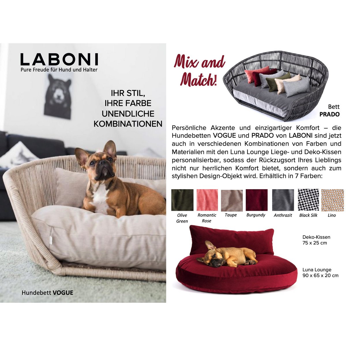 PRADO - Design-Hundebett LISCIO