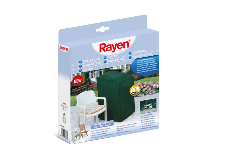 Rayén | Borddækning | Havestolebetræk | Anti-UV | Polyethylen | Grøn | Mål: 68x68x110 cm