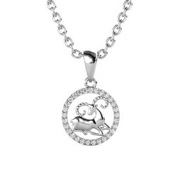 Pendentifs Zodiaque Belier - Argenté et Cristal