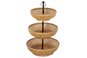 FRUTERO BAMBU METALL 40X40X70 NATUR MARRON PC189069