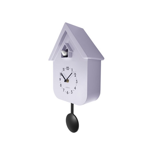 Wandklok NeXtime Twitter 21,5x41,5 cm lavendel