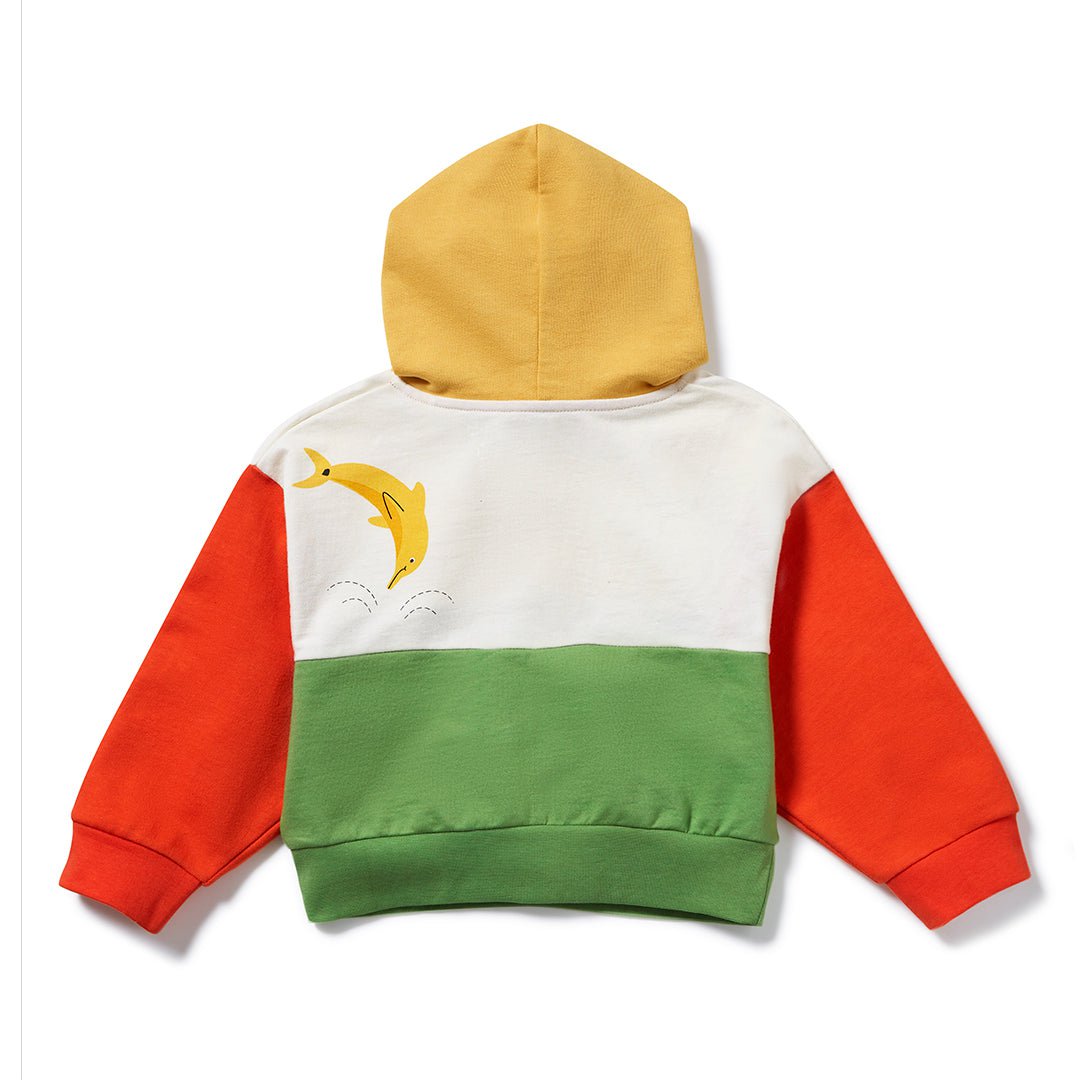 Farbblock-Hoodie