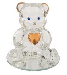 Glass Bear with Heart,
