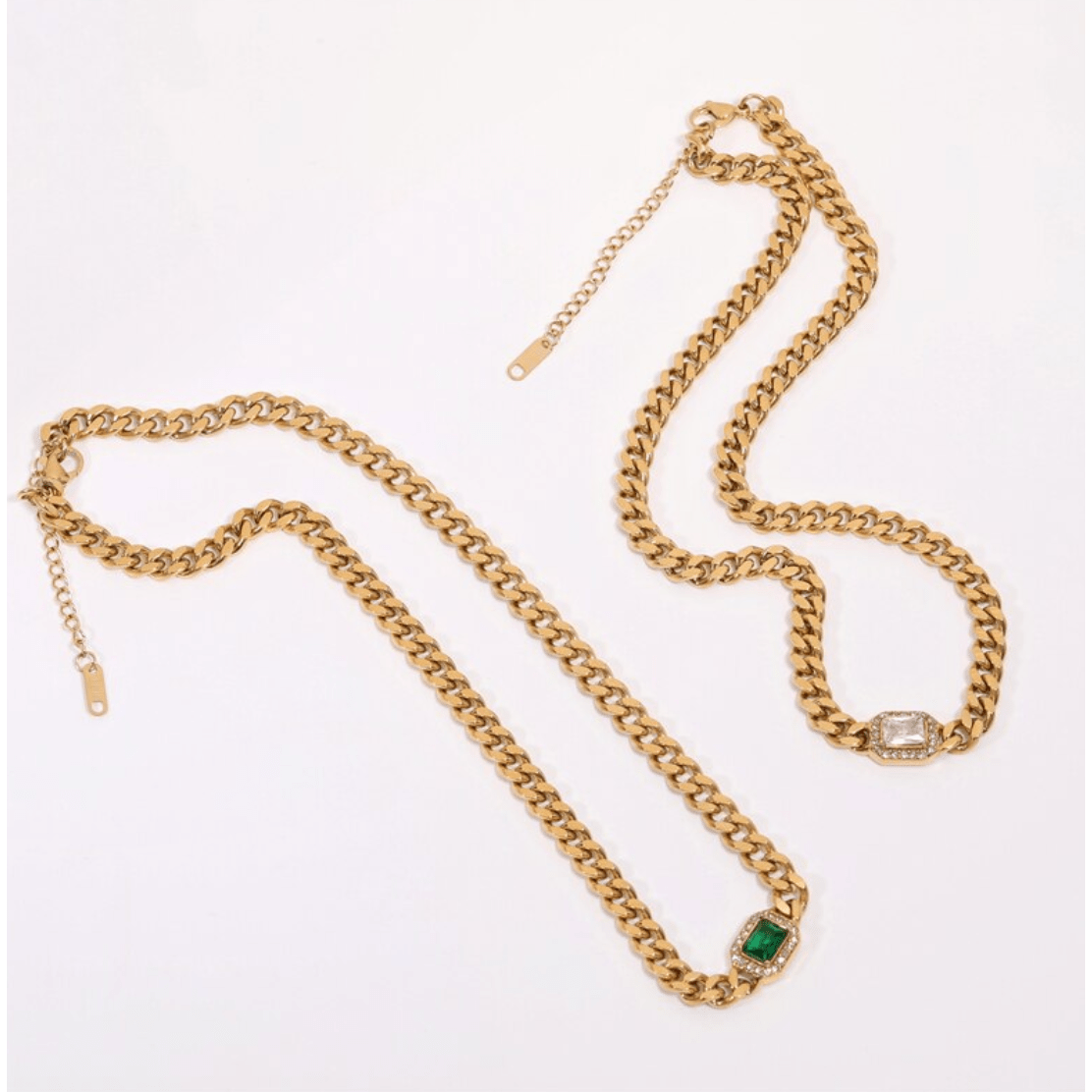 Rafal - Cuban Link Chain Halskæde Cz Crystal Choker