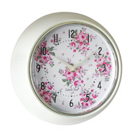 Metal vægur Bella Beige 23 cm Isabelle Rose