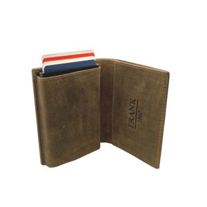 Frank1967 Leather Card Holder - Luxury Men's Wallet - Thin & Elegant - Brown