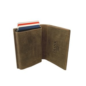 Frank1967 Leather Card Holder - Luxury Men's Wallet - Thin & Elegant - Brown