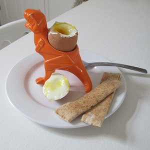 Orange Dinosaurier Eierbecher
