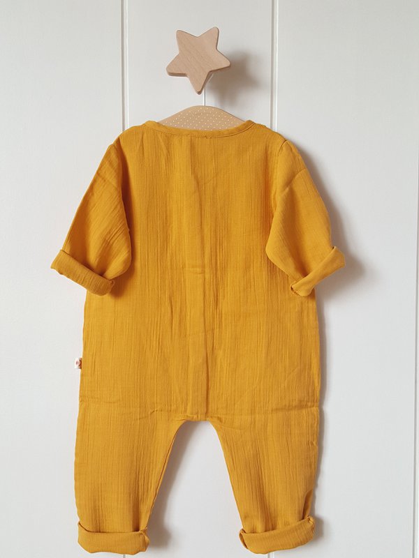 Uniseks mousseline romper / 100% biologisch dubbel gaaskatoen