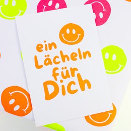 Postcard "A Smile for You" made from recycled paper