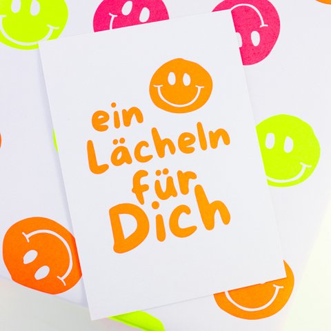 Postcard "A Smile for You" made from recycled paper