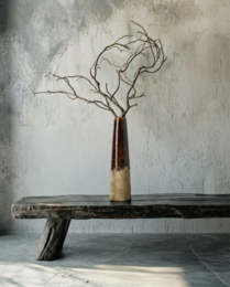 Die Amber Cone Vase – Betonbraun – L