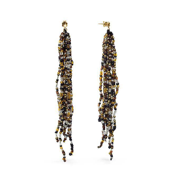 Kolczyki ze szklanymi koralikami Riya