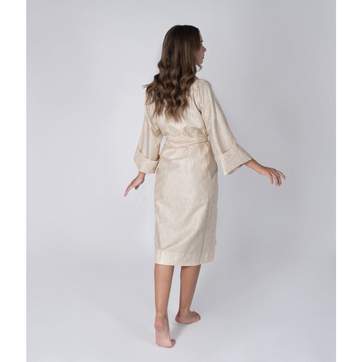 Albornoz kimono satén Twist Gold