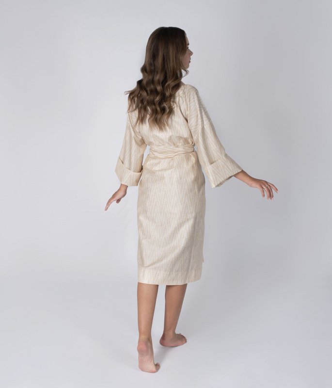Albornoz kimono satén Twist Gold