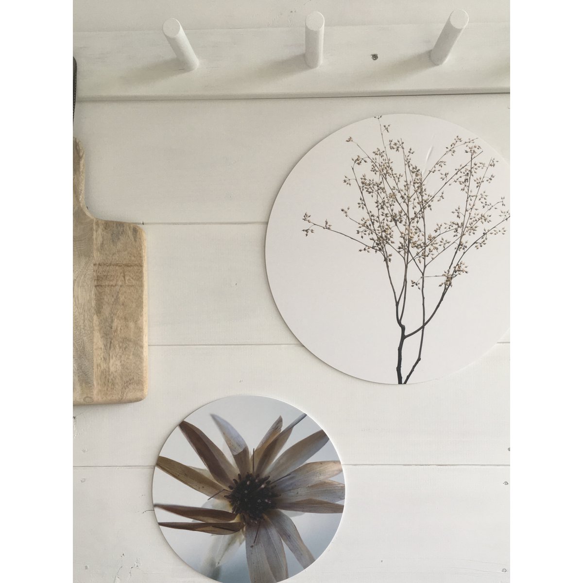 Wall circle natural flower