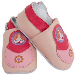 Kapcie dziecięce Matryoshka z miękkiej skóry
