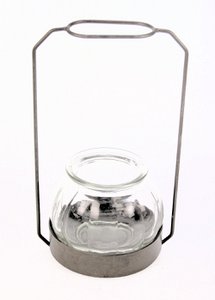 Vase in Metallrahmen