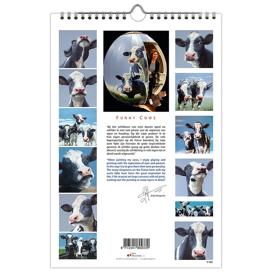 Birthday calendar Funny Cows, Geke Hoogstins