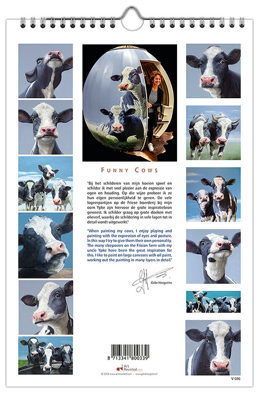 Birthday calendar Funny Cows, Geke Hoogstins