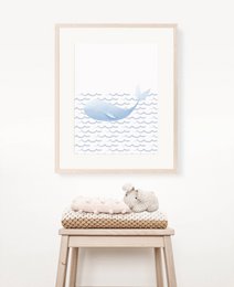Affiche de baleine, impression de baleine, sous la mer, affiche de surf, décor de surf, affiche de surf, affiche d'océan, impression de pépinière nautique, impression de surf, affiche de plage, impression de vagues, art mural de pépinière, impression