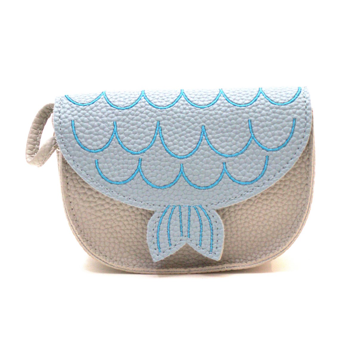Adjustable animal shoulder bag for children "mermaid" - Asnee Blue