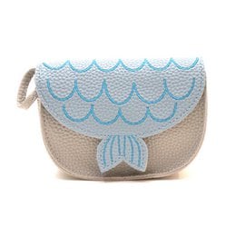 Adjustable animal shoulder bag for children "mermaid" - Asnee Blue